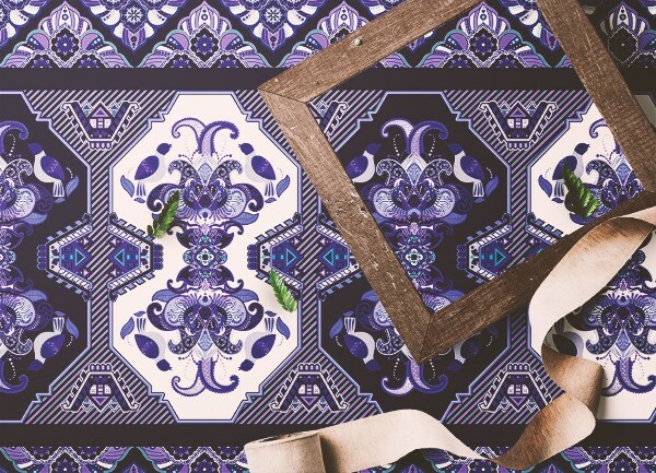 Vinyl floor mat Persian pattern