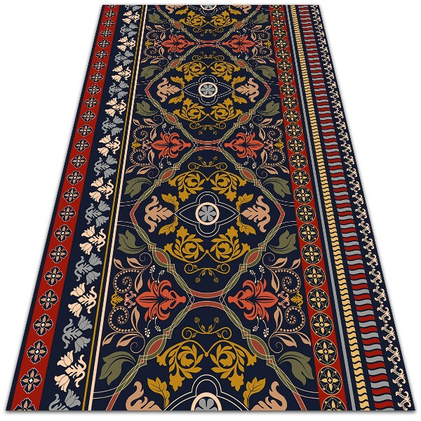 Indoor vinyl PVC carpet Floral boho pattern