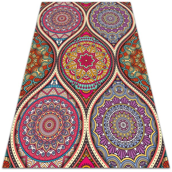 Interior vinyl floor mat Colorful mandala