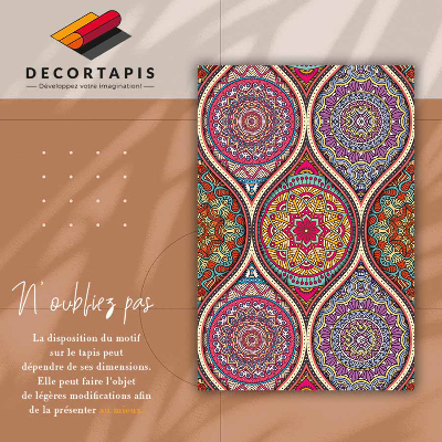 Interior vinyl floor mat Colorful mandala