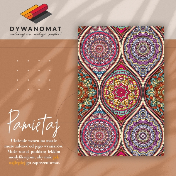 Interior vinyl floor mat Colorful mandala