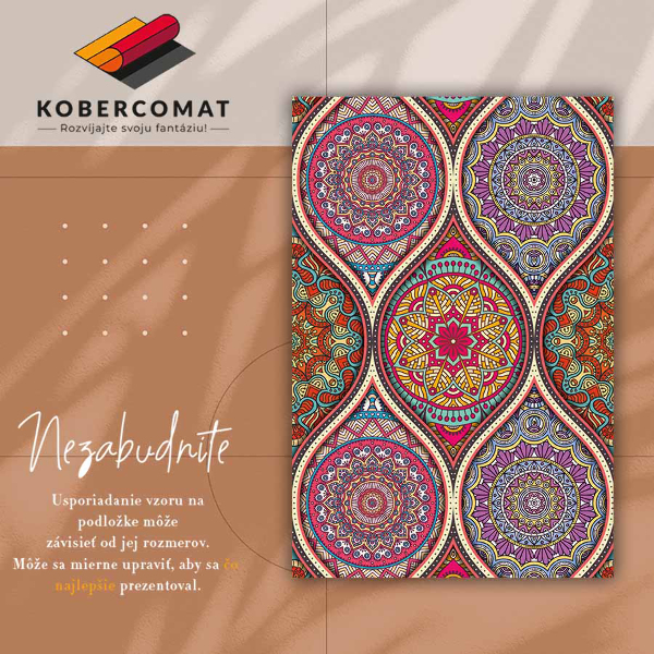 Interior vinyl floor mat Colorful mandala