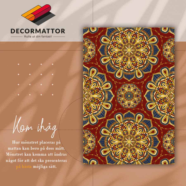 Vinyl floor mat Gold patterns
