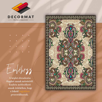 Vinyl indoor rug Classic eastern pattern