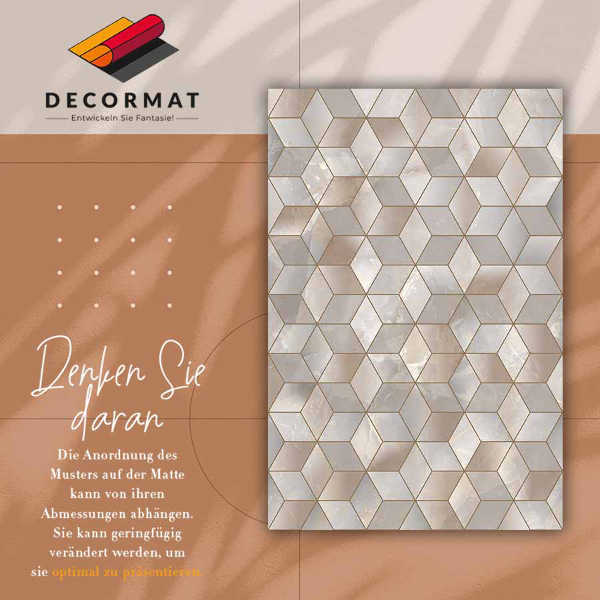 Indoor vinyl PVC carpet Brown cubes