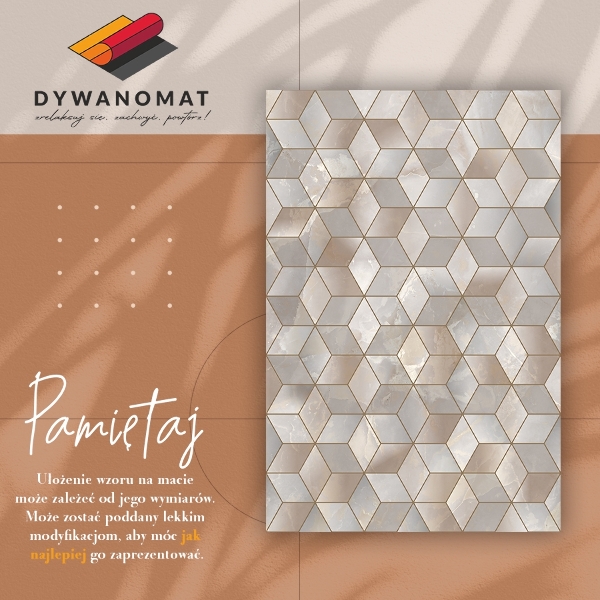 Indoor vinyl PVC carpet Brown cubes