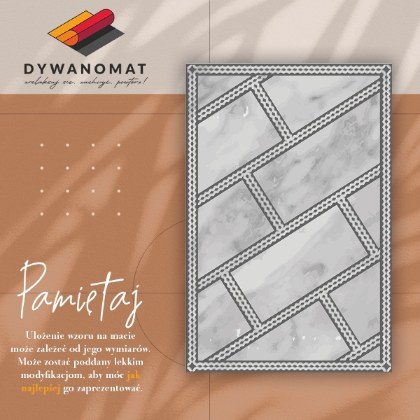Universal vinyl rug Decorative marble tiles