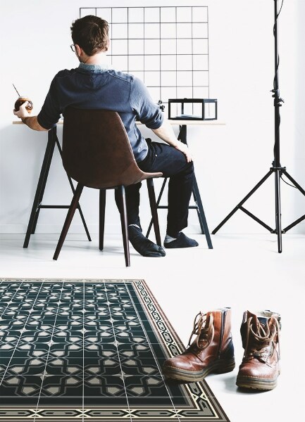 Vinyl floor mat Geometric stars