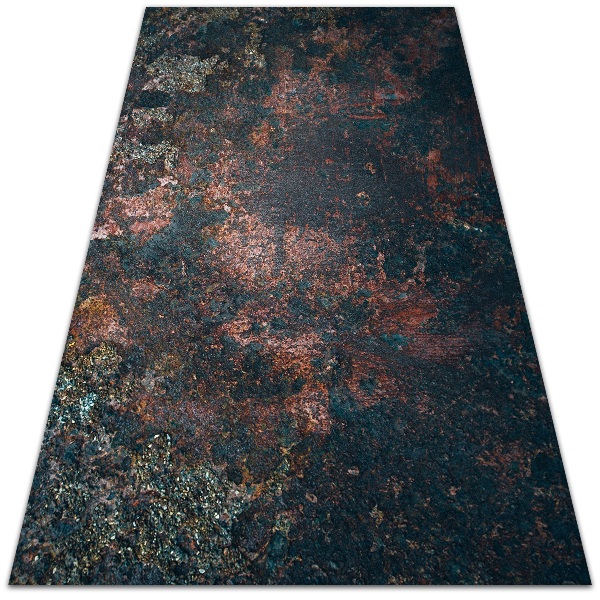 Fashionable vinyl rug Rusty sheet metal