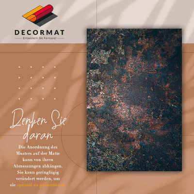 Fashionable vinyl rug Rusty sheet metal