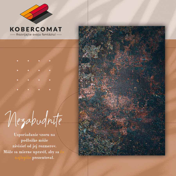 Fashionable vinyl rug Rusty sheet metal