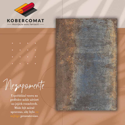 Fashionable vinyl rug Rusty sheet metal