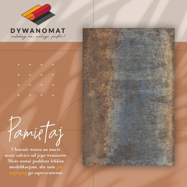 Fashionable vinyl rug Rusty sheet metal