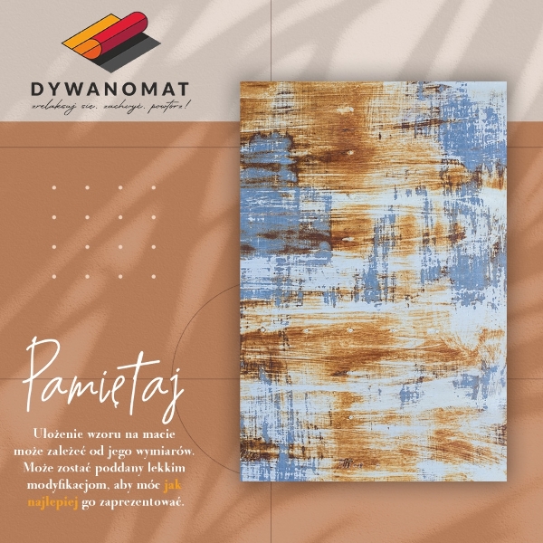 Fashionable vinyl rug Rusty sheet metal