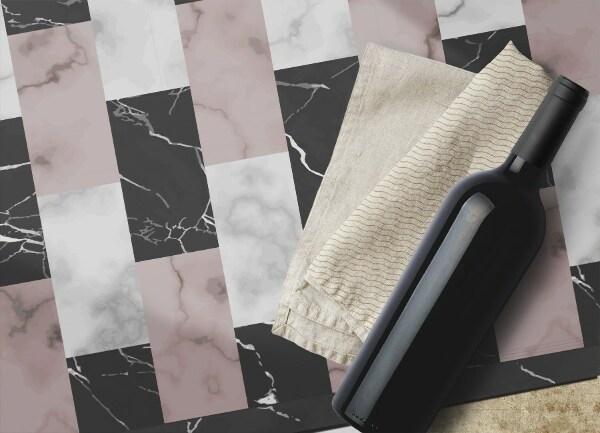 Universal vinyl rug Marble cube