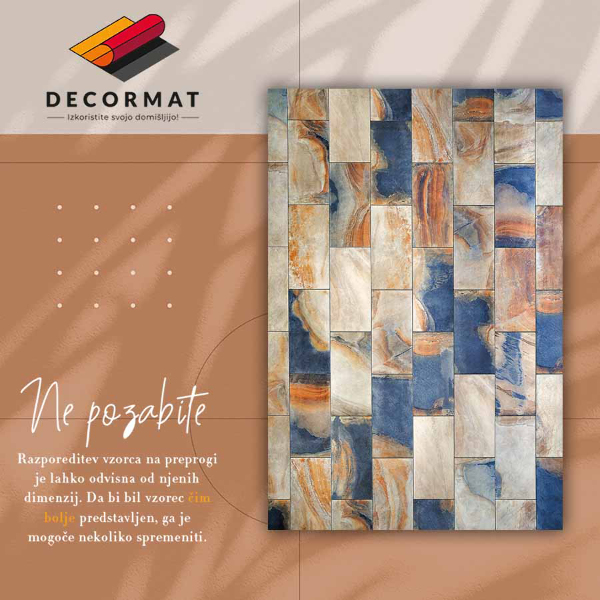 Universal vinyl rug Marble cube