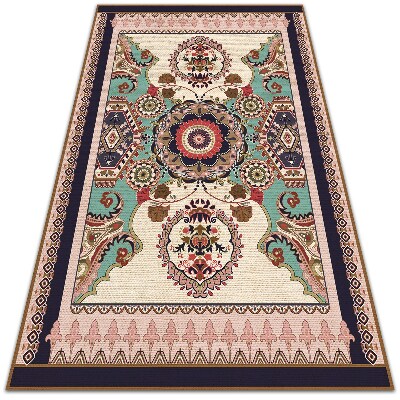 Universal vinyl carpet Geometric flowers