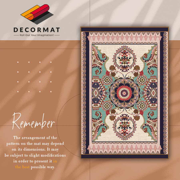 Universal vinyl carpet Geometric flowers