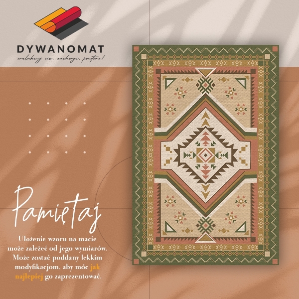 Vinyl floor rug Spanish geometry