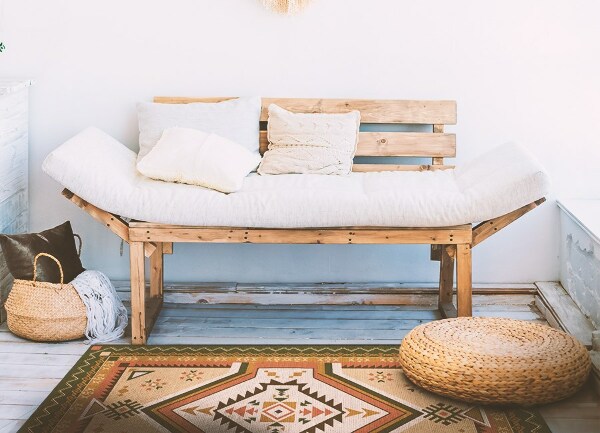 Vinyl floor rug Spanish geometry