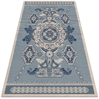 Fashionable vinyl rug Hindu geometry