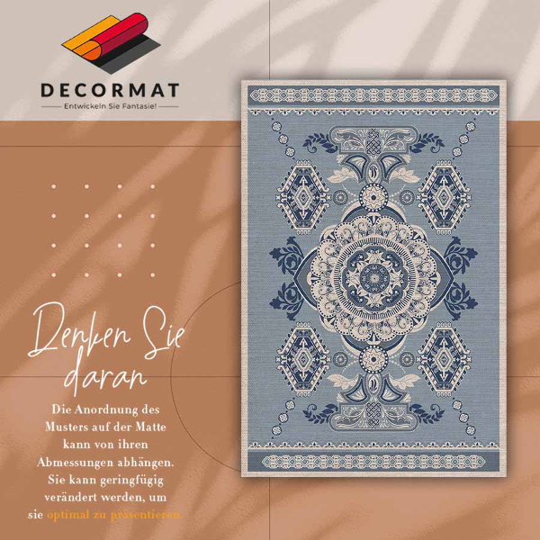 Fashionable vinyl rug Hindu geometry