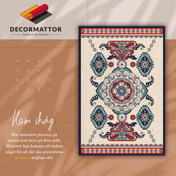 Fashionable vinyl rug Hindu geometry