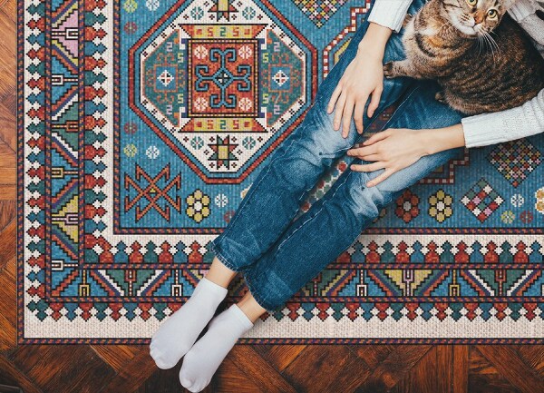 Indoor vinyl PVC carpet Classic mosaic
