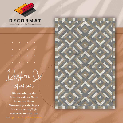 Indoor vinyl PVC carpet Aztec geometry