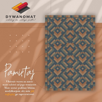 Indoor vinyl PVC carpet Aztec geometry