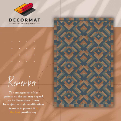 Indoor vinyl PVC carpet Aztec geometry