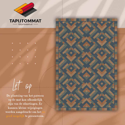 Indoor vinyl PVC carpet Aztec geometry