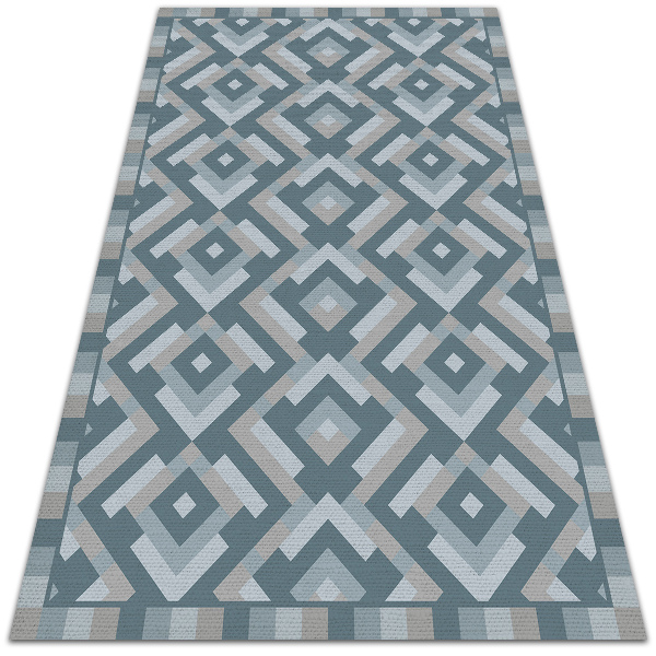 Indoor vinyl PVC carpet Aztec geometry