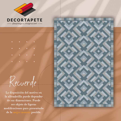 Indoor vinyl PVC carpet Aztec geometry