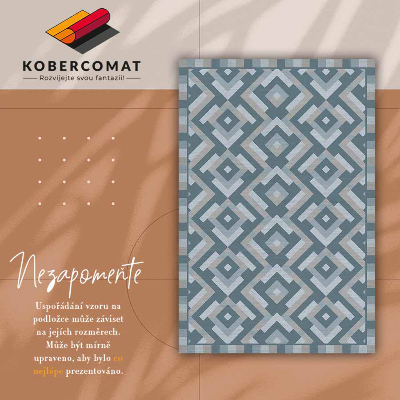 Indoor vinyl PVC carpet Aztec geometry