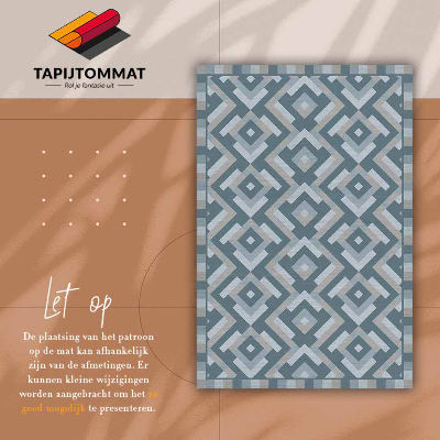 Indoor vinyl PVC carpet Aztec geometry