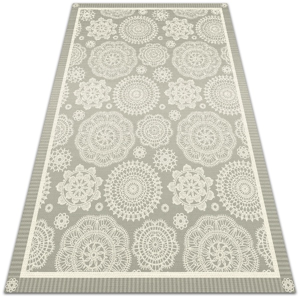 Indoor vinyl PVC carpet Floral mandalas