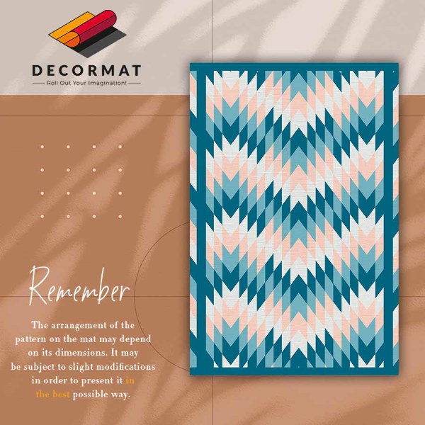 Vinyl floor rug Geometric herringbone
