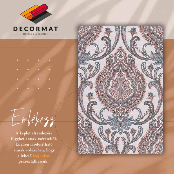 Indoor vinyl PVC carpet Oriental flowers