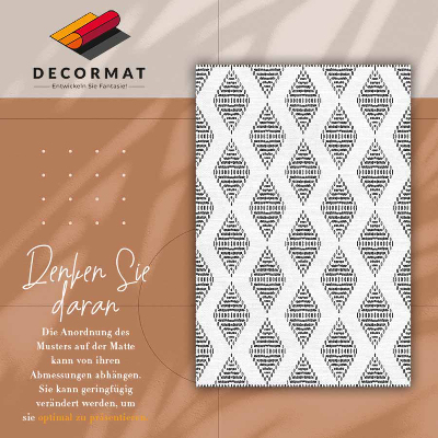 Fashionable vinyl rug Geometric rhombuses