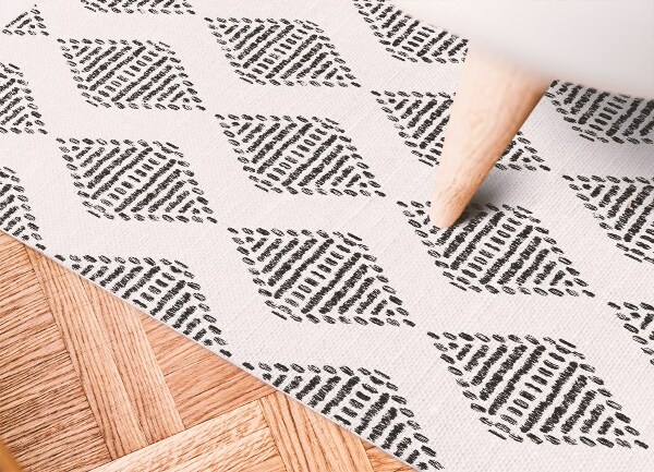 Fashionable vinyl rug Geometric rhombuses
