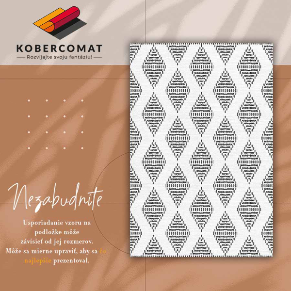 Fashionable vinyl rug Geometric rhombuses