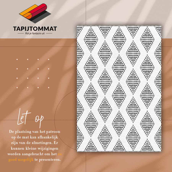 Fashionable vinyl rug Geometric rhombuses