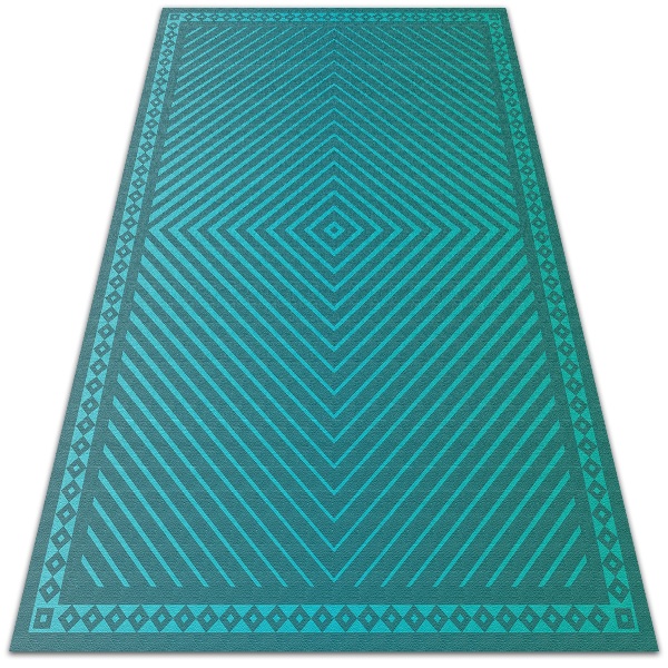 Fashionable vinyl rug Geometric rhombuses