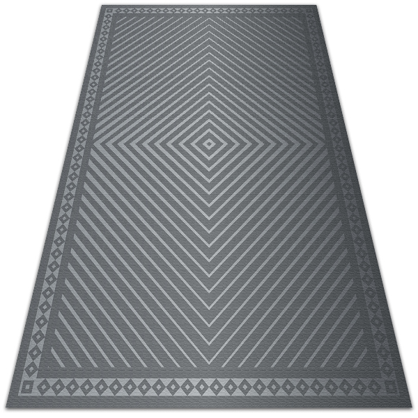 Fashionable vinyl rug Geometric rhombuses