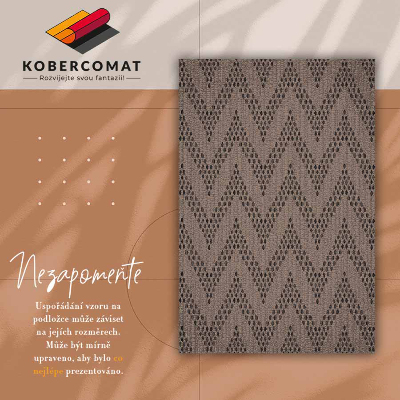 Universal vinyl rug Chevron zigzag