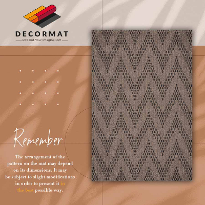 Universal vinyl rug Chevron zigzag