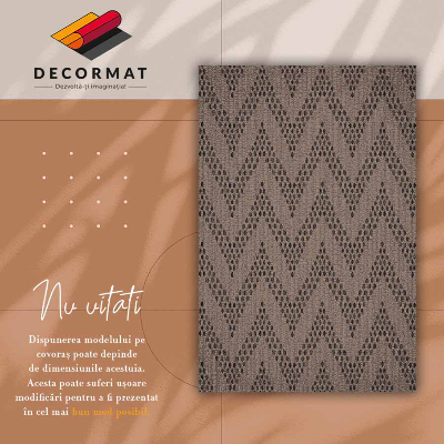 Universal vinyl rug Chevron zigzag