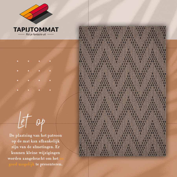 Universal vinyl rug Chevron zigzag