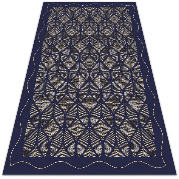 Fashionable vinyl rug Geometric weave